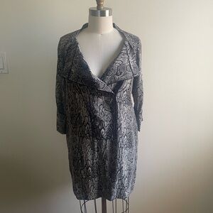Women's Snake Print Dress Vintage